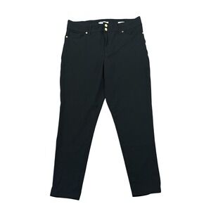 Nine West Jeans Black Skinny Pants Stretchy Gold Hardware Women's Size 16/33